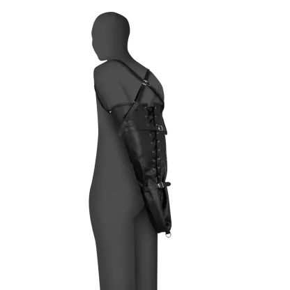 Lace-up Full Sleeve Arm Restraint - Black