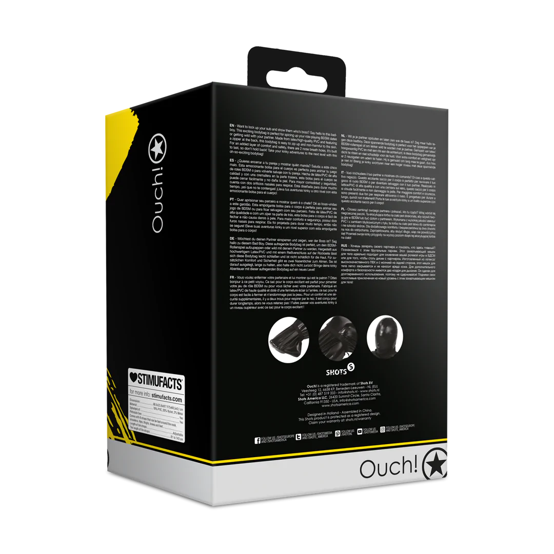 Body Bag with Nylon Straps - Black