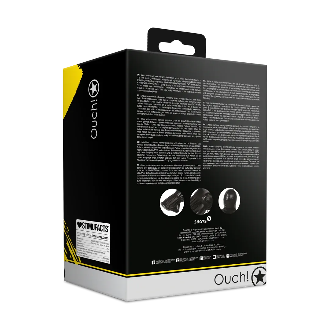 Body Bag with Nylon Straps - Black