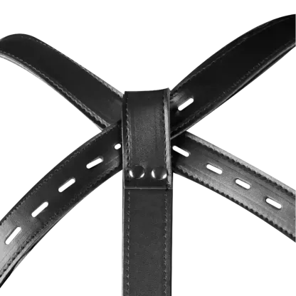 Body Harness with Thigh and Hand Cuffs - Black