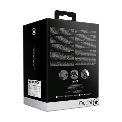 Body Harness with Thigh and Hand Cuffs - Black