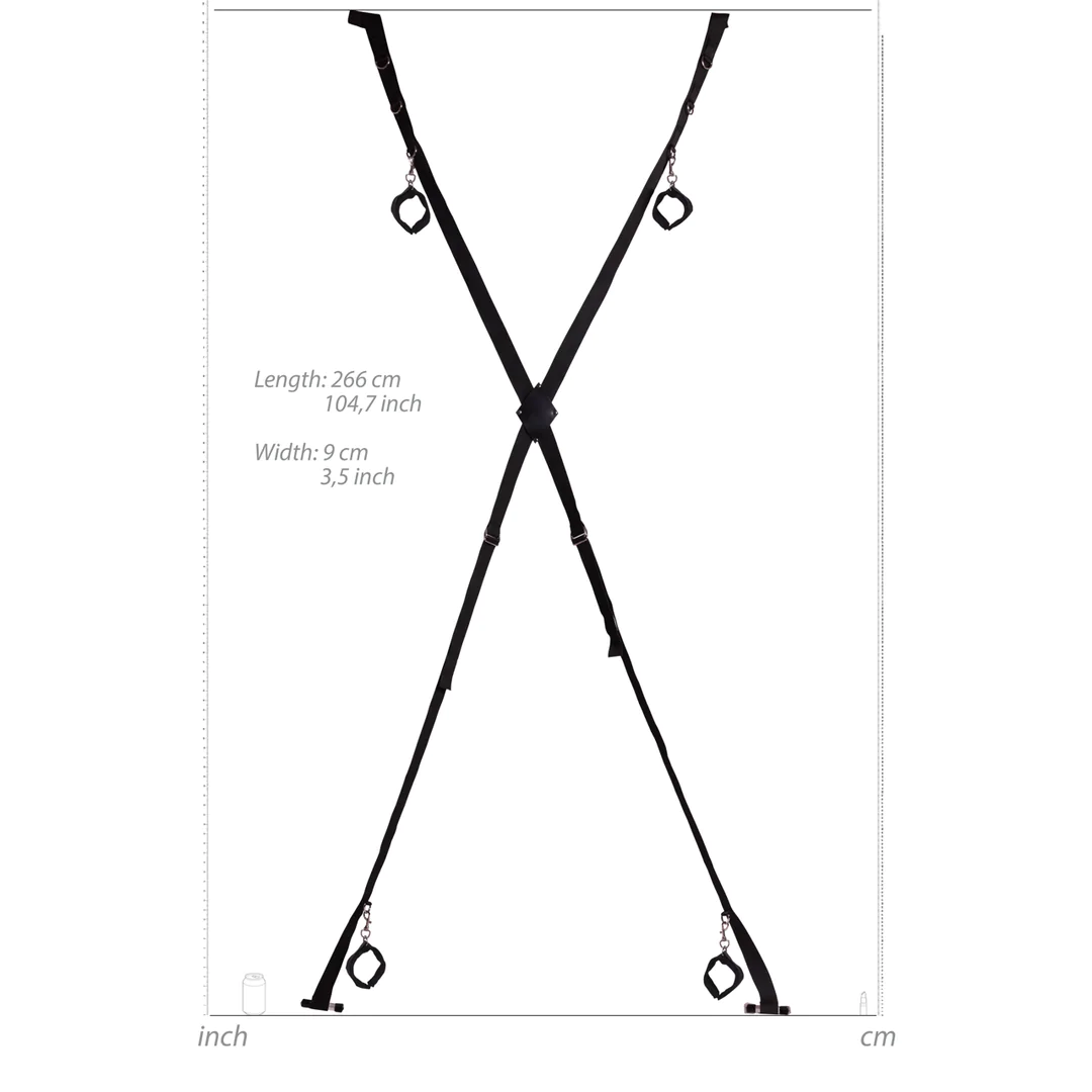 Over the Door Bondage Cross - Black