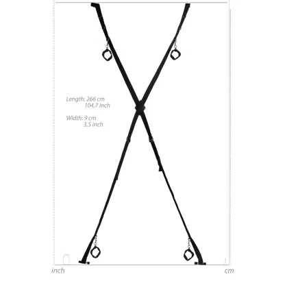 Over the Door Bondage Cross - Black