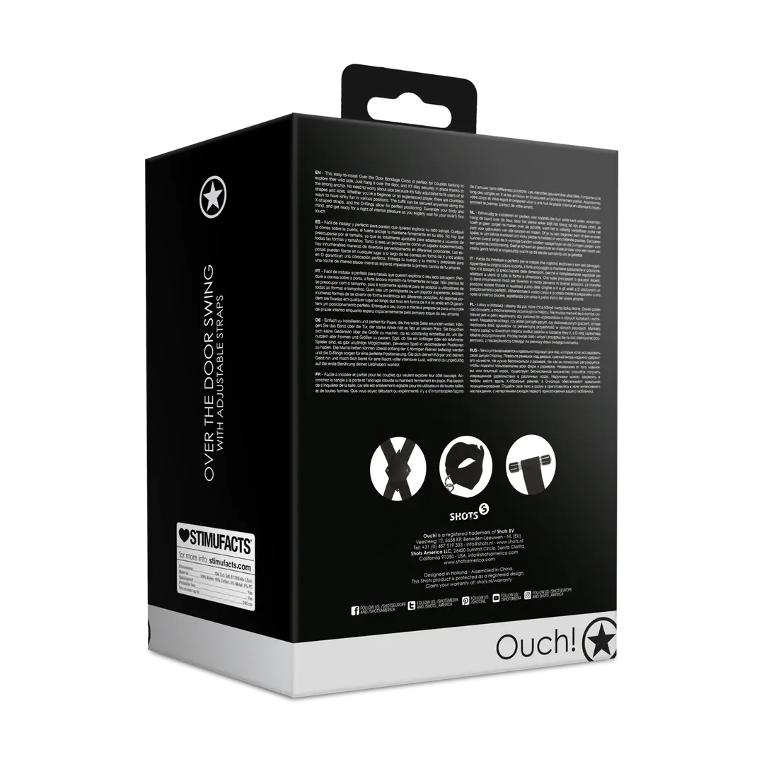 Over the Door Bondage Cross - Black