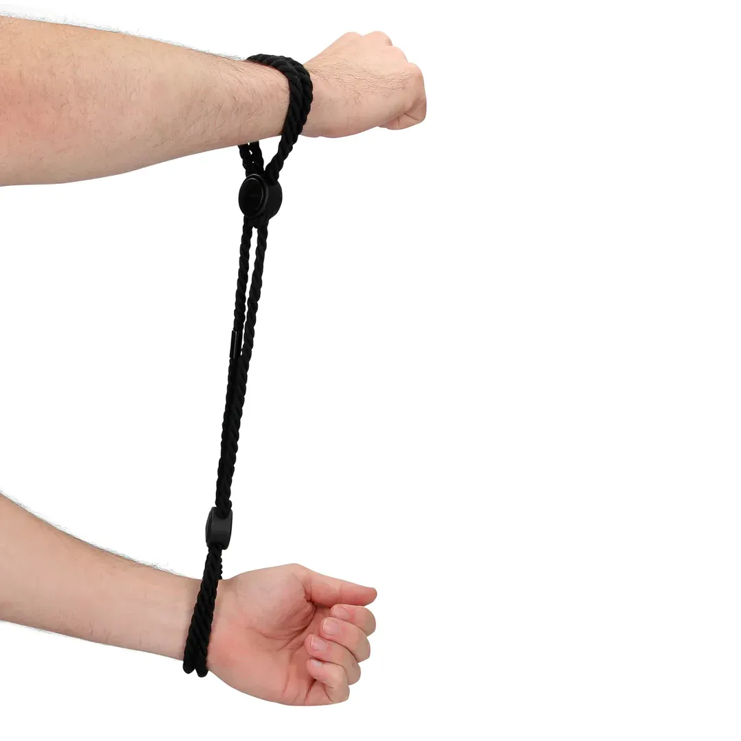 Adjustable Rope Hand Cuffs - Black