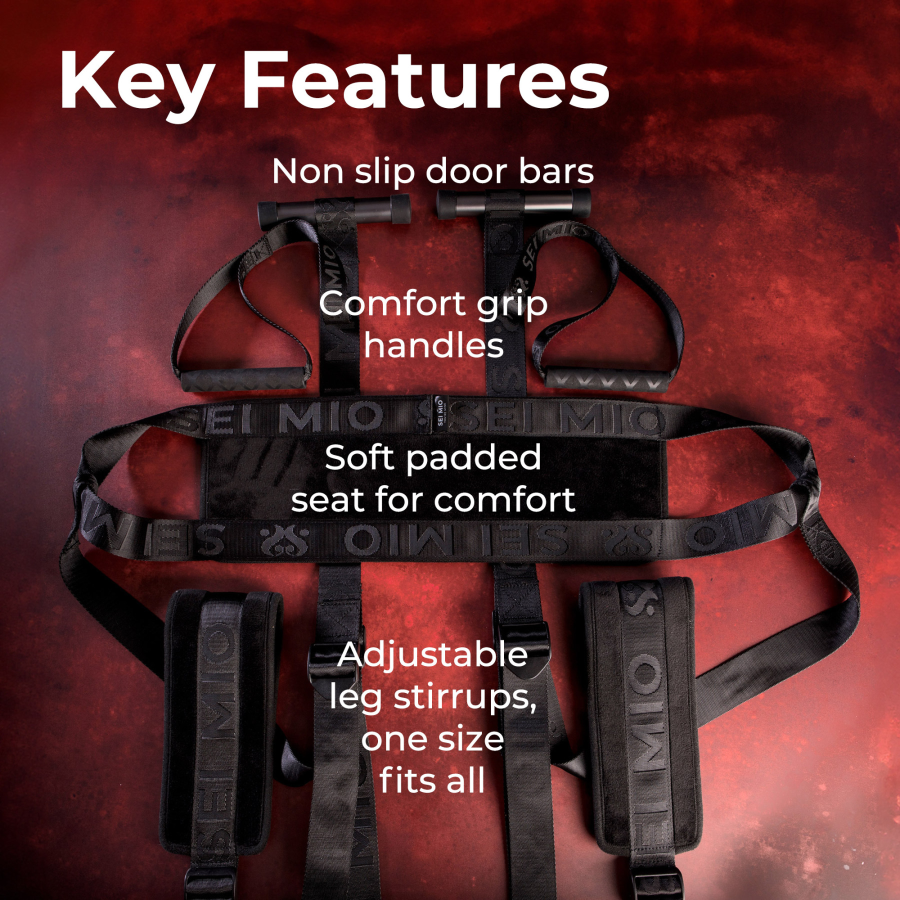 SEI MIO - Behind Closed Doors - Adjustable Door Hanging Sex Swing