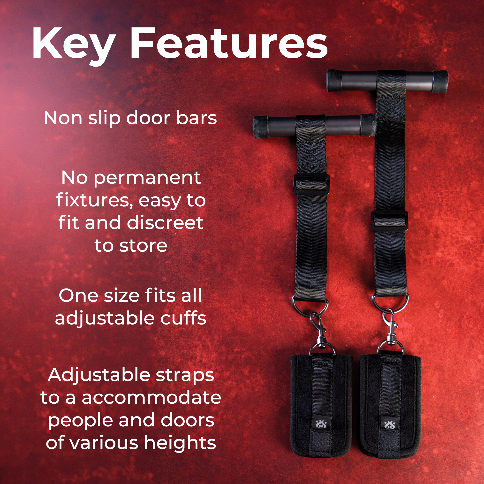 SEI MIO - Doorway Control Play - Adjustable Over-Door Cuff Restraints