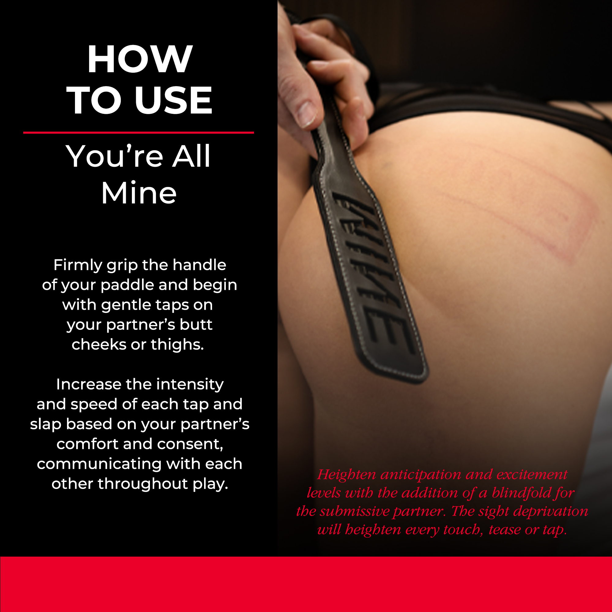 SEI MIO - You're All Mine - ‘MINE’ Impression Spanking Paddle