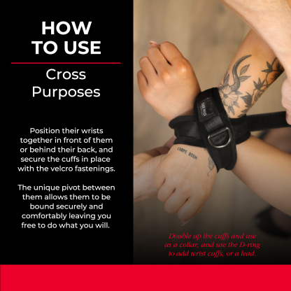 SEI MIO - Cross Purposes - Over-Wrap Cross Cuff Restraints