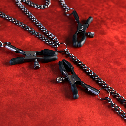 SEI MIO - Triple Tease - Adjustable Nipple and Clit Clamp Set