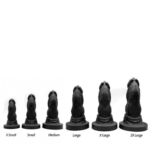 Erotixxx Toys Bulldog Dildo | Black 75% Soft