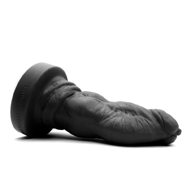 Erotixxx Toys Bulldog Dildo | Black 75% Soft