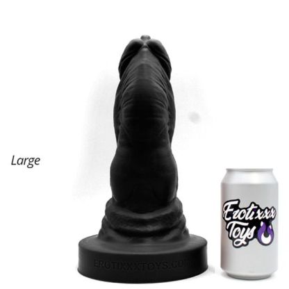 Erotixxx Toys Bulldog Dildo | Black 75% Soft
