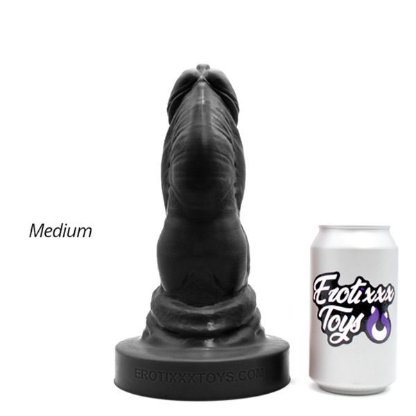 Erotixxx Toys Bulldog Dildo | Black 75% Soft