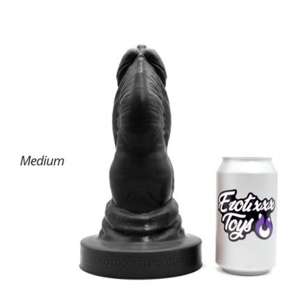 Erotixxx Toys Bulldog Dildo | Black 75% Soft