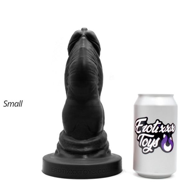 Erotixxx Toys Bulldog Dildo | Black 75% Soft