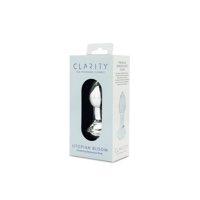 Clarity Glass Butt Plug - Utopian Bloom