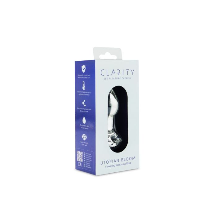 Clarity Glass Butt Plug - Utopian Bloom