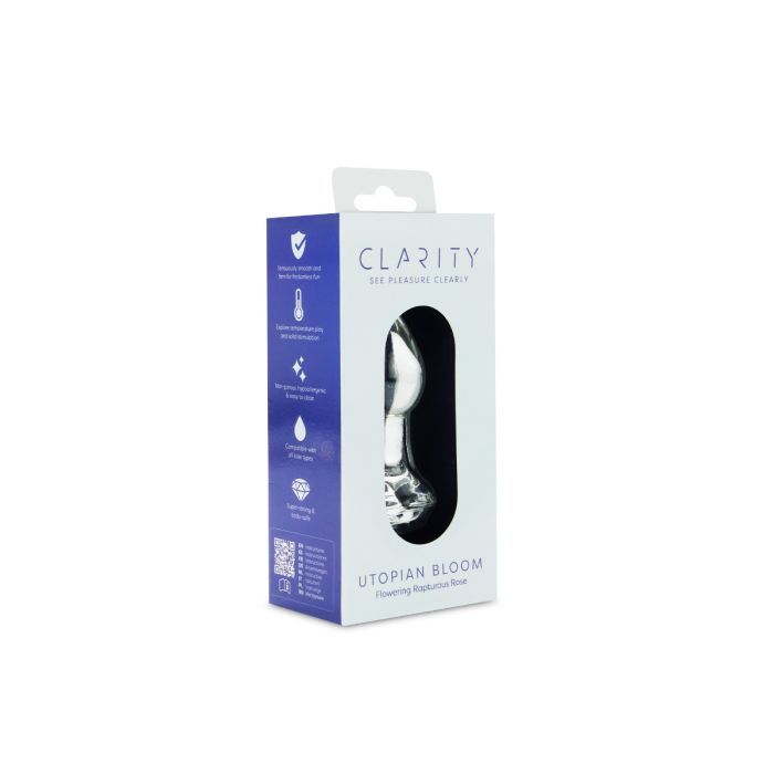 Clarity Glass Butt Plug - Utopian Bloom