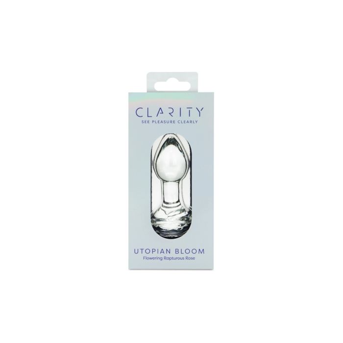 Clarity Glass Butt Plug - Utopian Bloom