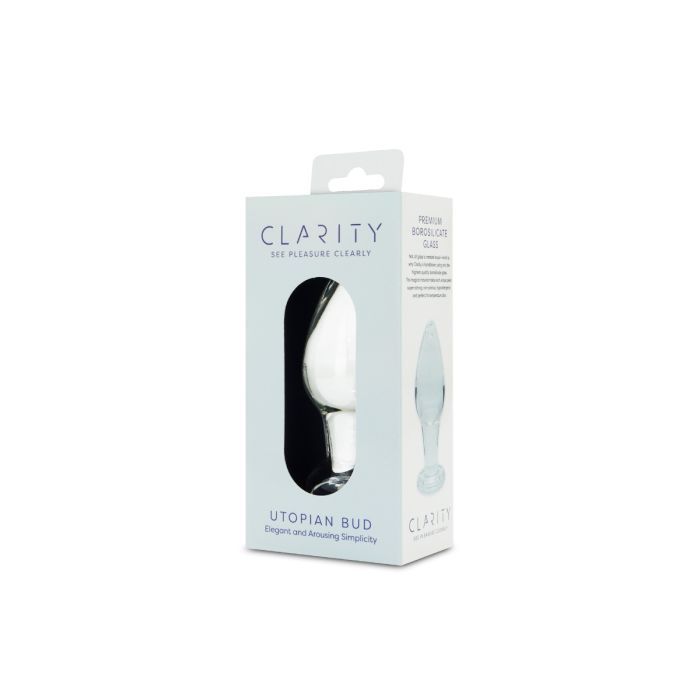 Clarity Glass Butt Plug - Utopian Bud
