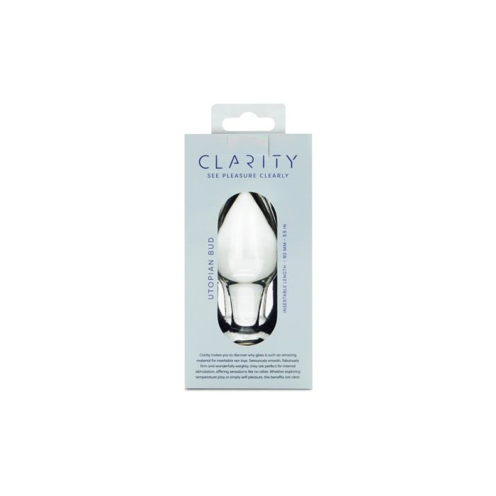 Clarity Glass Butt Plug - Utopian Bud