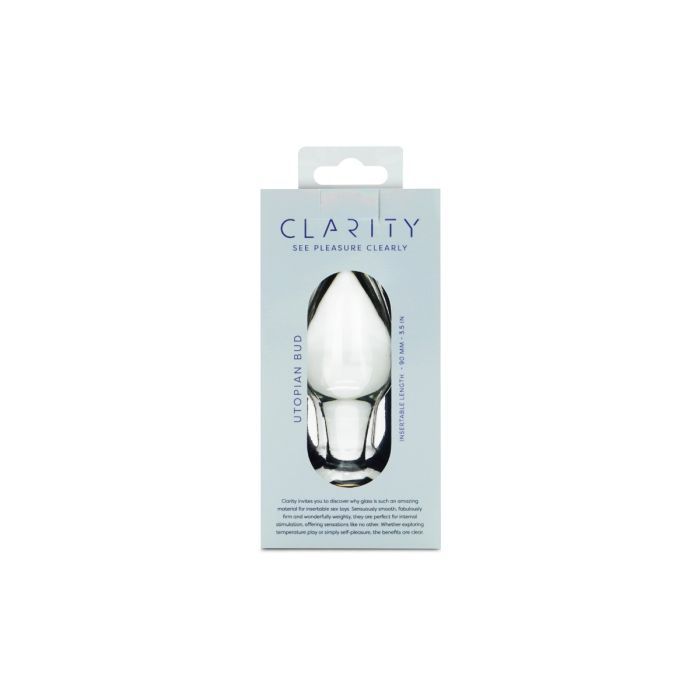 Clarity Glass Butt Plug - Utopian Bud