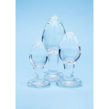 Clarity Glass Butt Plug - Utopian Trinity (3pk)