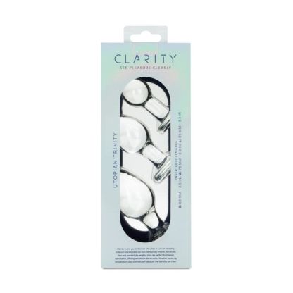 Clarity Glass Butt Plug - Utopian Trinity (3pk)