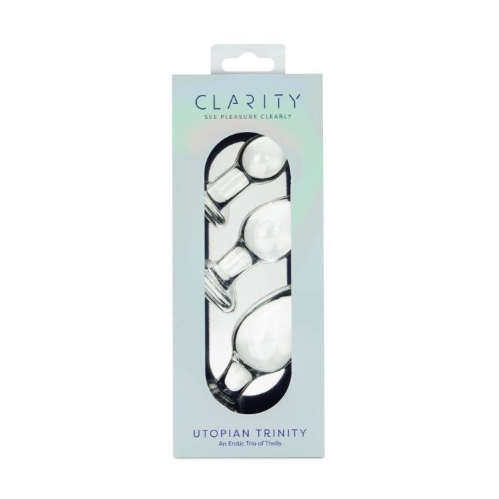 Clarity Glass Butt Plug - Utopian Trinity (3pk)