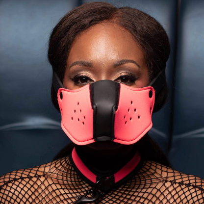Mr S Leather NEOPRENE Puppy K9 Muzzle | Pink