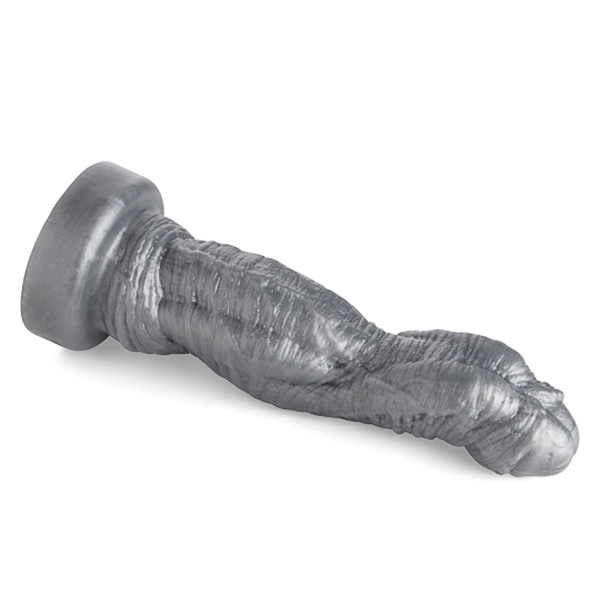 Mr Hankeys' HORNY RHINO Dildo: Large | Gun Metal