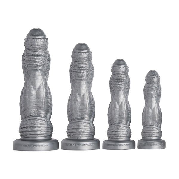 Mr Hankeys' HORNY RHINO Dildo: Large | Gun Metal