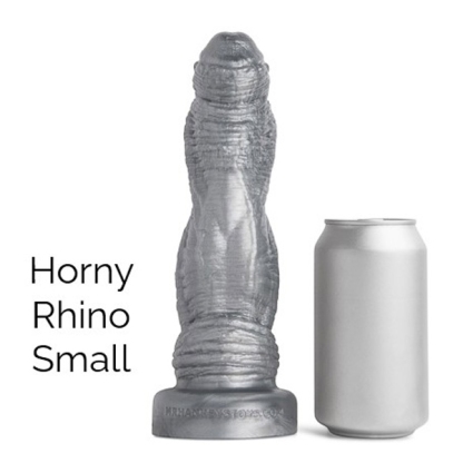 Mr Hankeys' HORNY RHINO Dildo: Small | Gun Metal