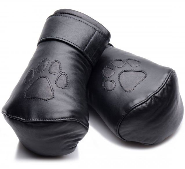 LEATHER PADDED PUPPY MITTS