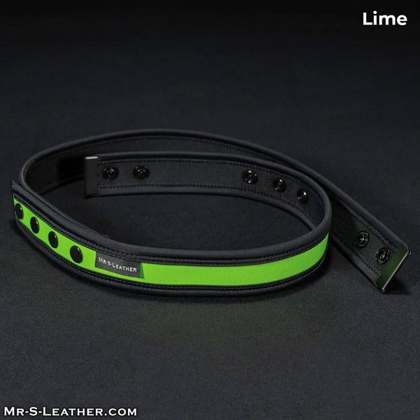 Mr. S Learher Neo Chastity Waist Strap Lime 