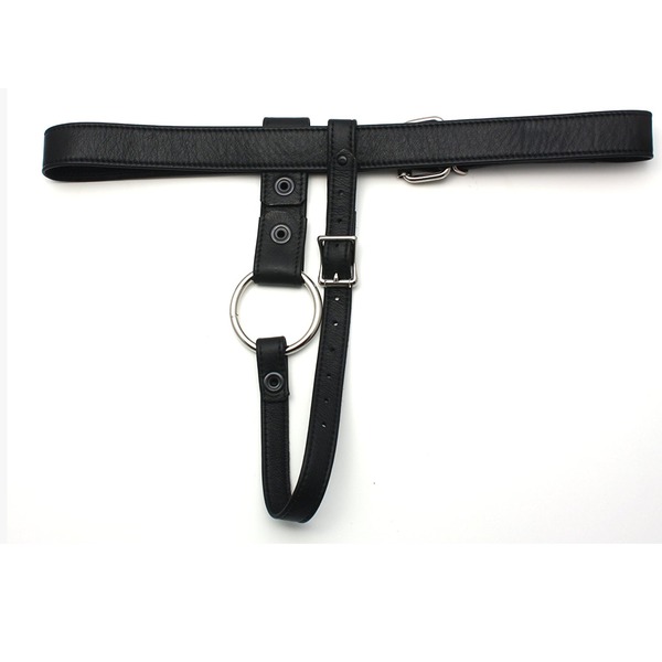 Mr S Leather Butt Plug Harness - Garment - Black - S/M