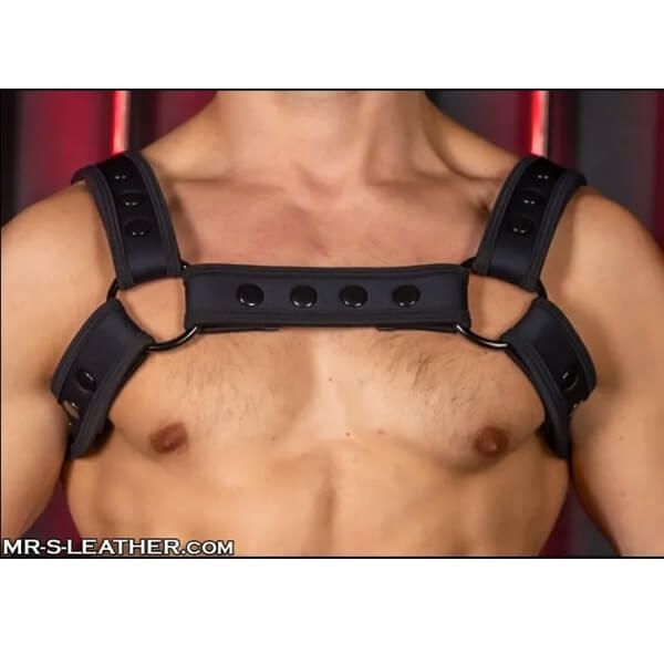 Mr S Leather NEO CARBON Bulldog Harness | Black