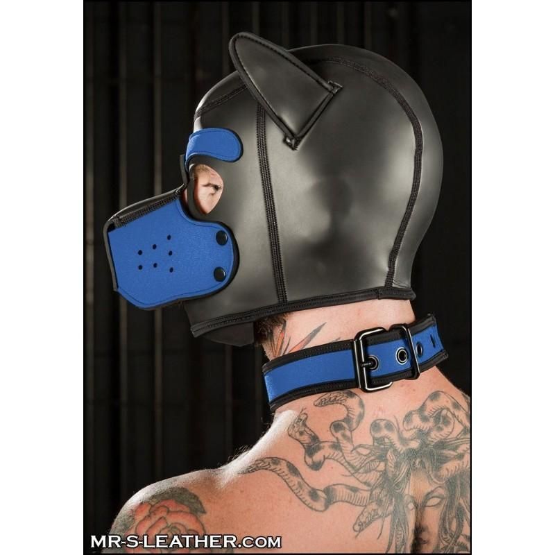 Mr S Leather NEOPRENE Puppy Hood - Cobalt - M