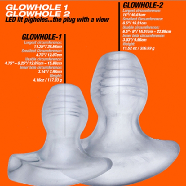 Oxballs GLOWHOLE 1 Buttplug with GLOW LED - Frost