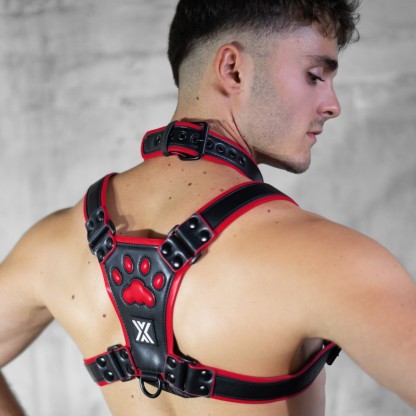 Boxer Barcelona PUX Collar 4cm | Black/Red