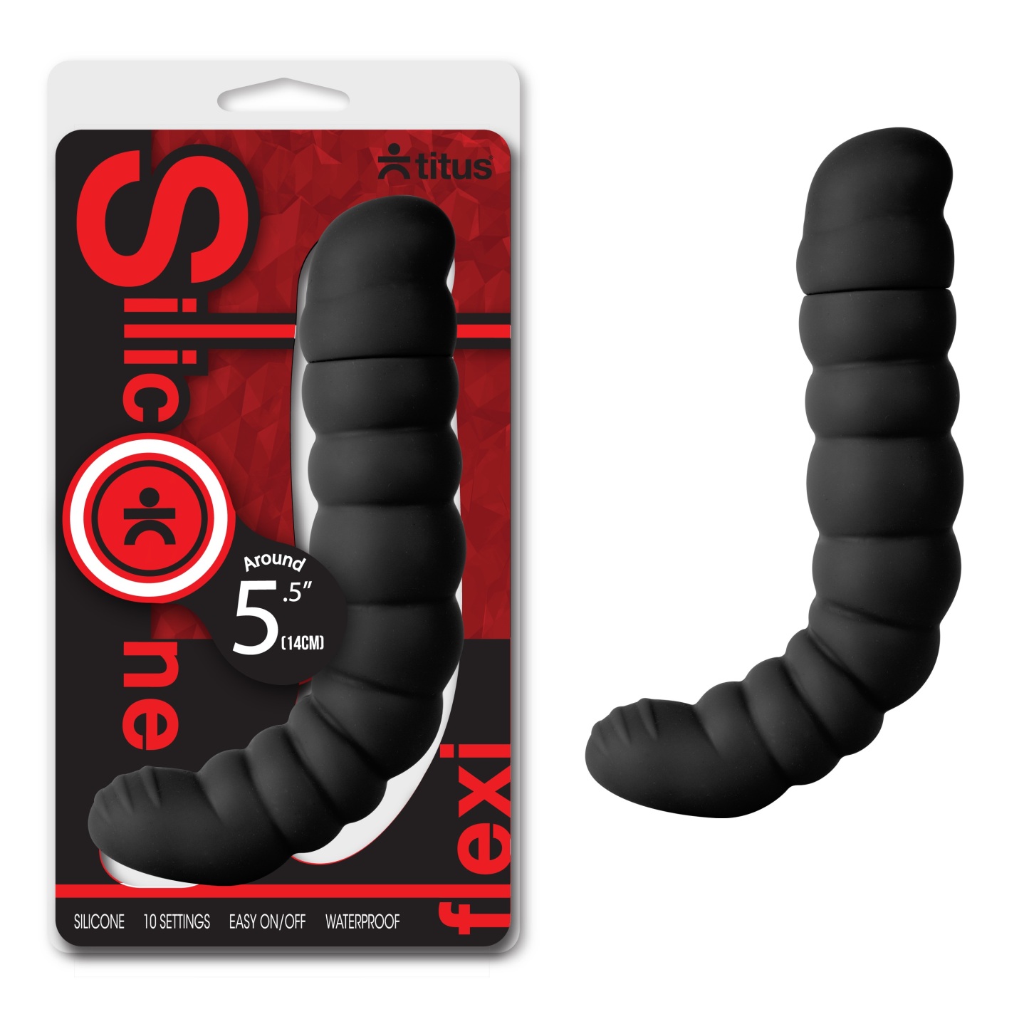 Titus Silicone FLEXI: Prostate Force Probe with 10 Vibration Settings