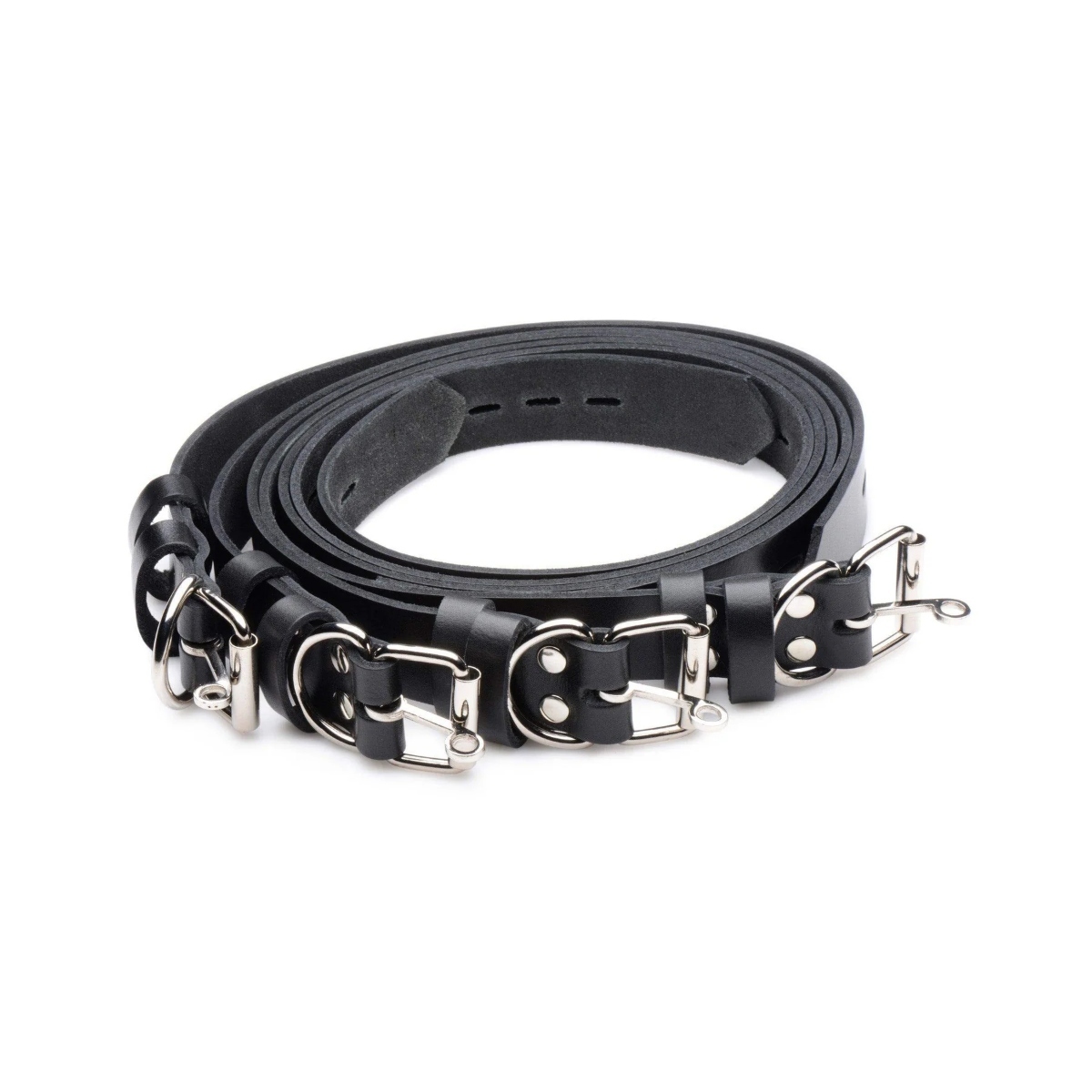 Leather Locking Bondage Straps | 4 Pack of Adjustable Restraints