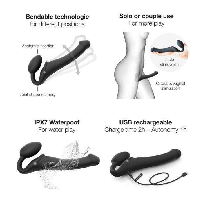 Strap On Me Vibrating Bendable Strapless Strap-On