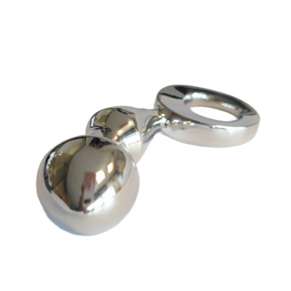 Uberkinky Titus Prostate Plug with Finger Ring | Stainless Steel