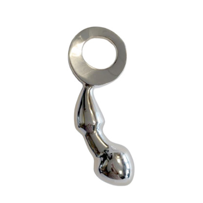 Uberkinky Titus Prostate Plug with Finger Ring | Stainless Steel
