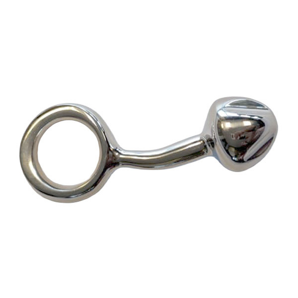 UberKinky Titus 3-Inch Prostate & Anal Wand with Finger Ring | Stainless Steel