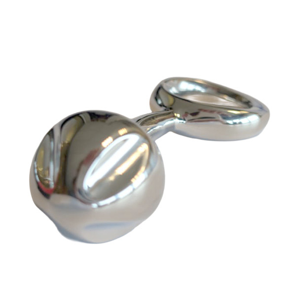 UberKinky Titus 3-Inch Prostate & Anal Wand with Finger Ring | Stainless Steel