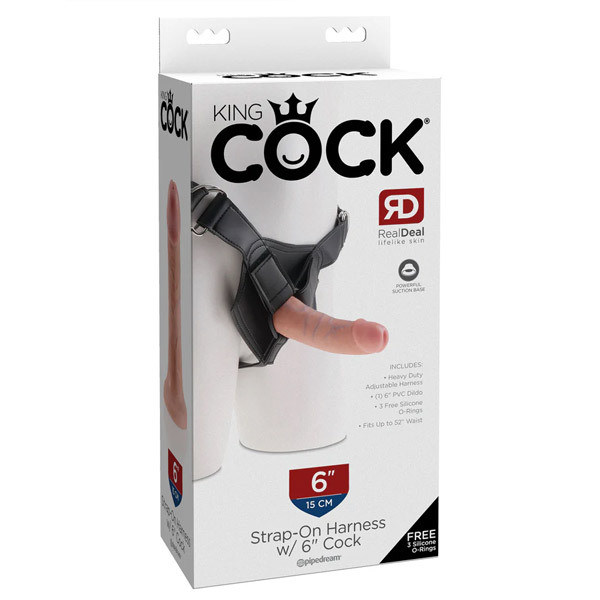 King Cock Strap on Harness with 6in Cock