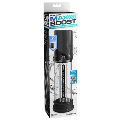 Pump Worx Max Boost Penis Pump| Black/Clear